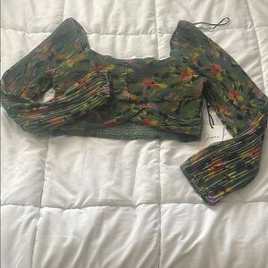 Floral Green Women's Top